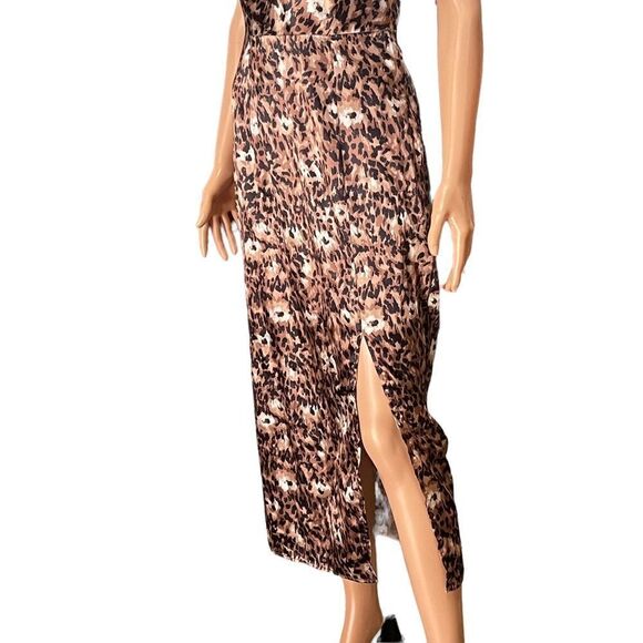 Chi Chi London Animal Print Slip Dress Size 8 - Picture 8 of 15